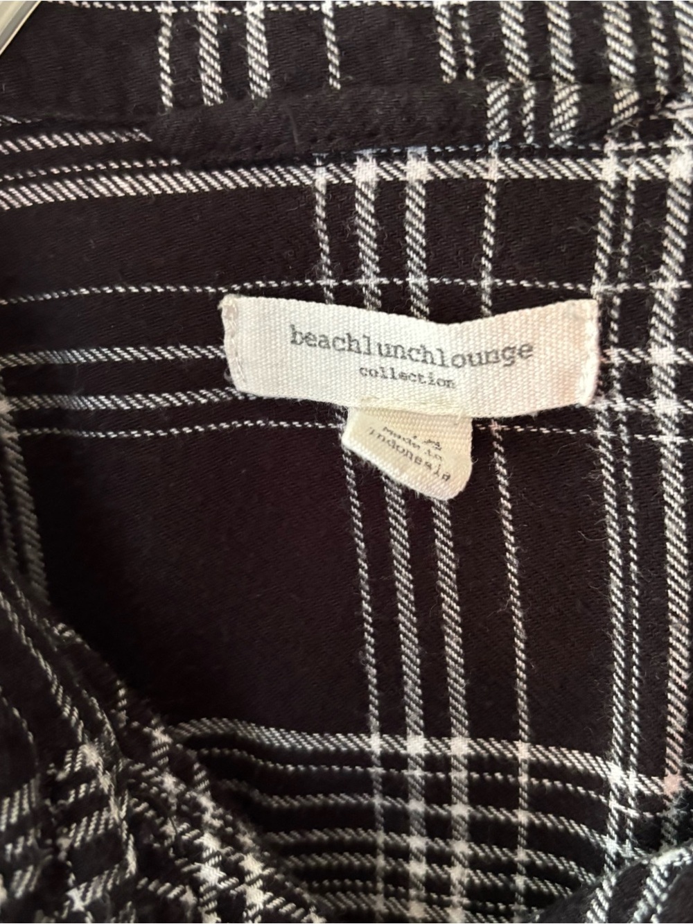beachlunchlounge Black and White Plaid Shirt - Picture 3 of 6